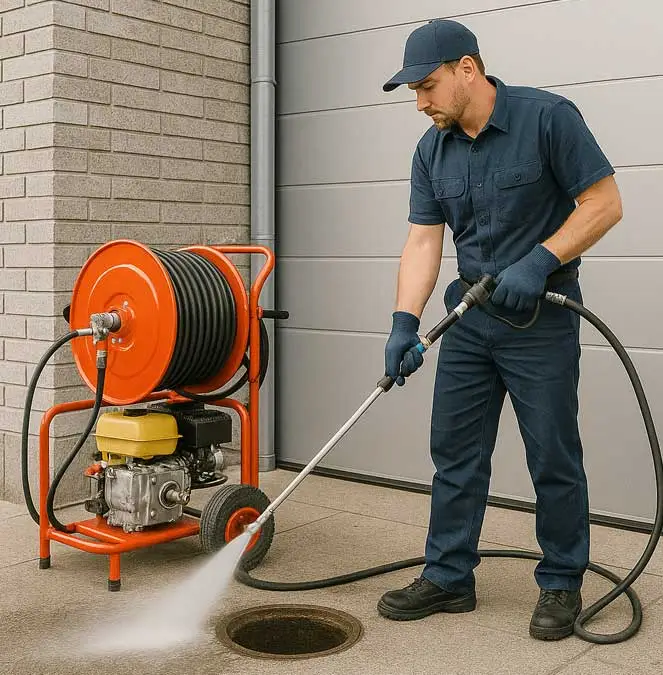 Hydrocurage haute pression de canalisations en service pro