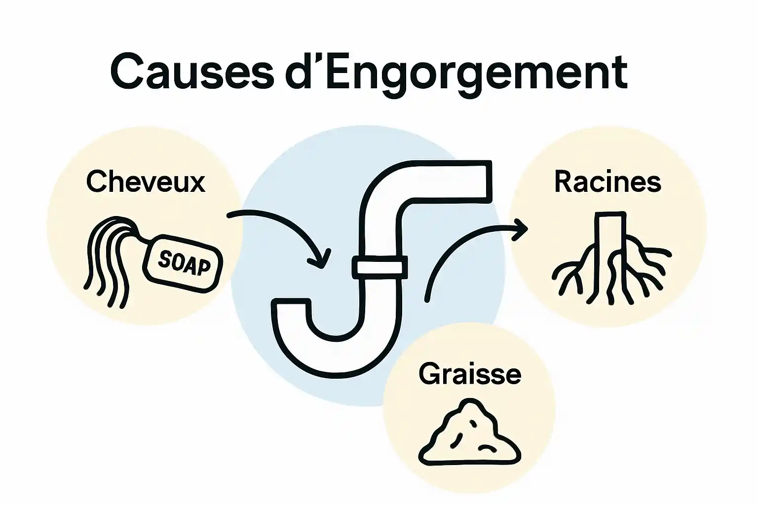 Causes principales des tuyaux bouchés – infographie
