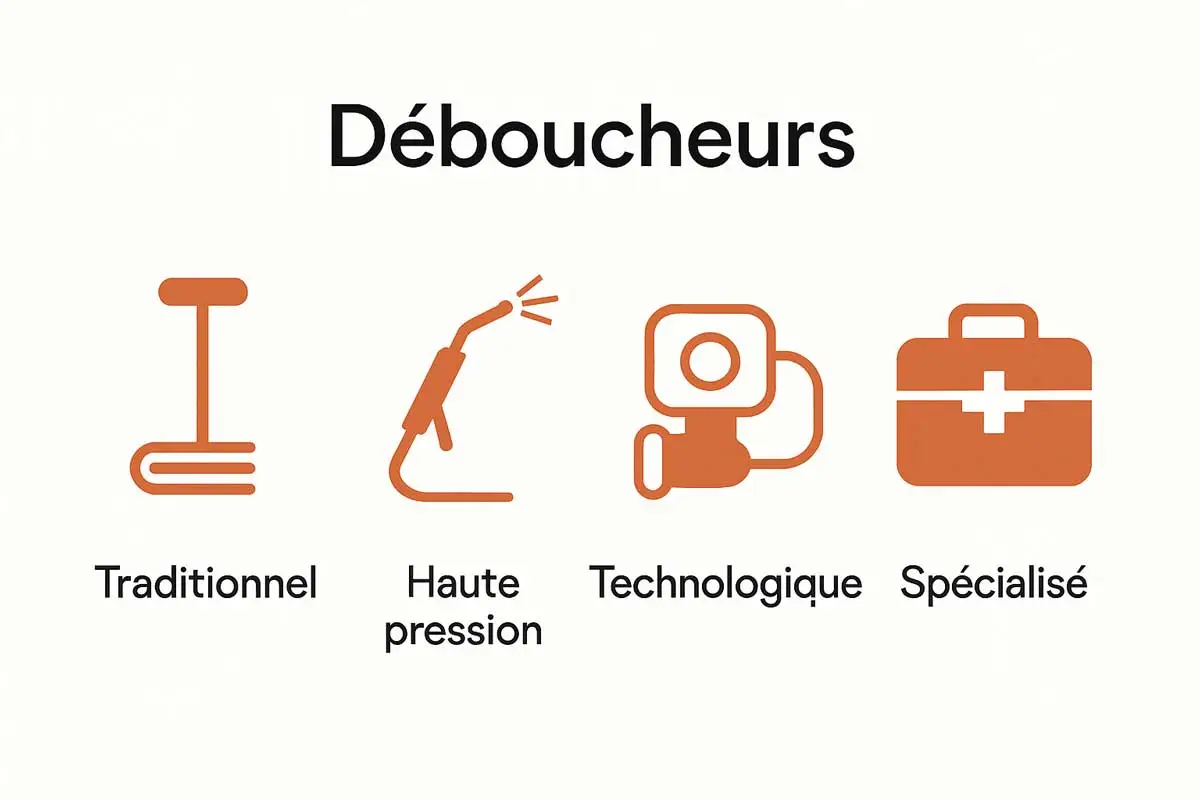 Comparaison des quatre types de déboucheurs