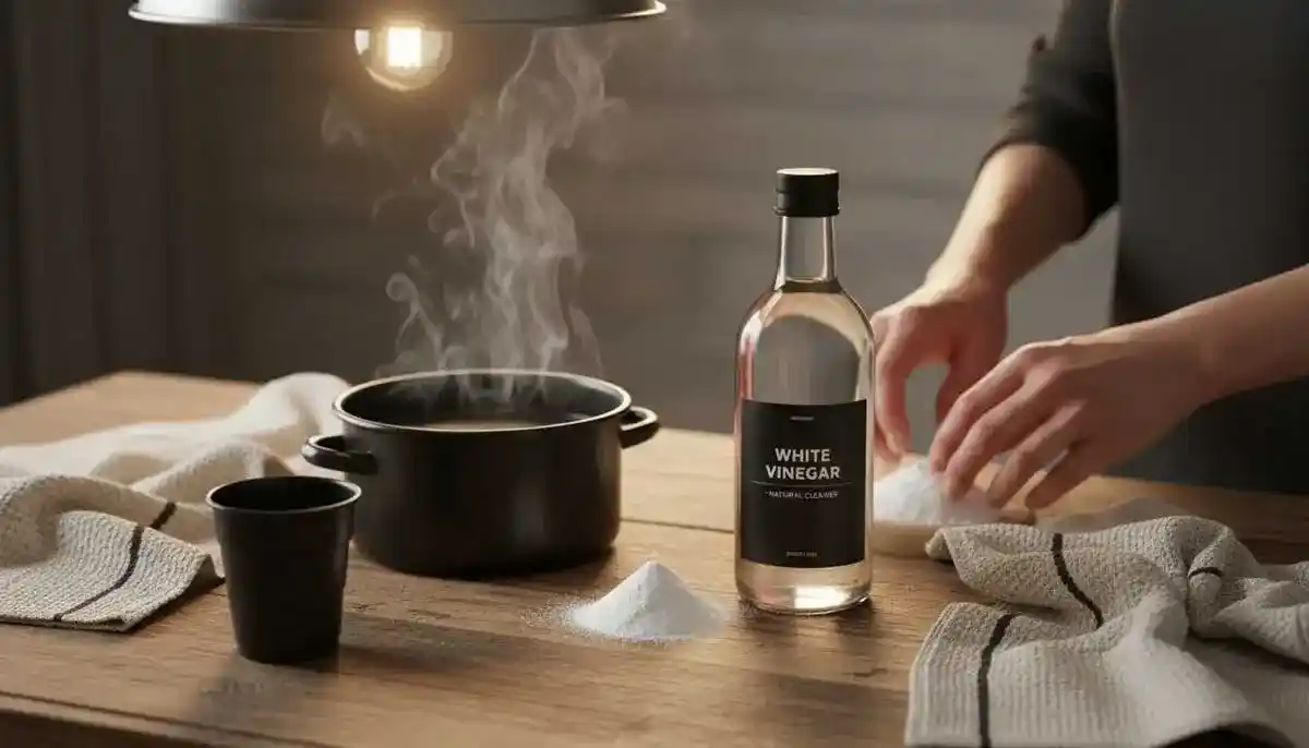 Bicarbonate vinegar water natural unclogging