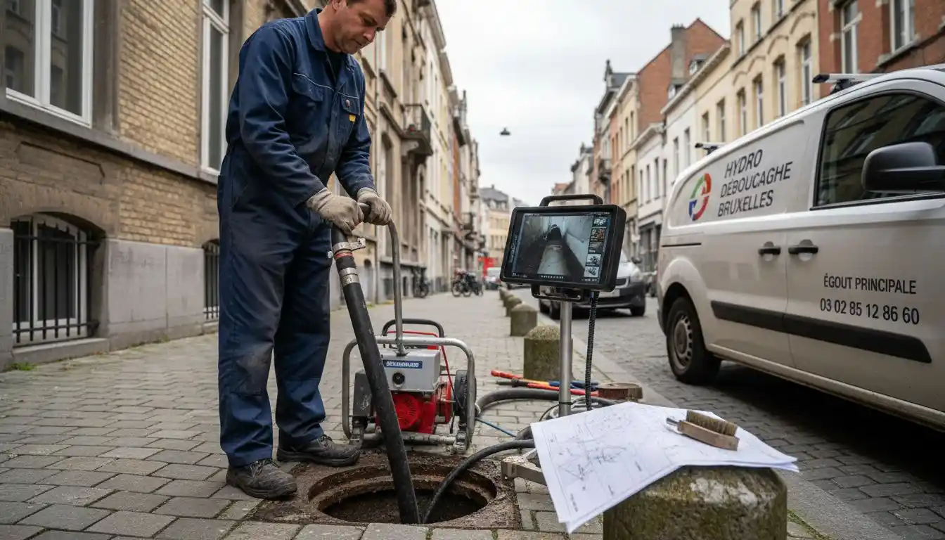 Pour un débouchage efficace et sans dégâts, le technicien intervient avec une caméra d’inspection de dernière génération.