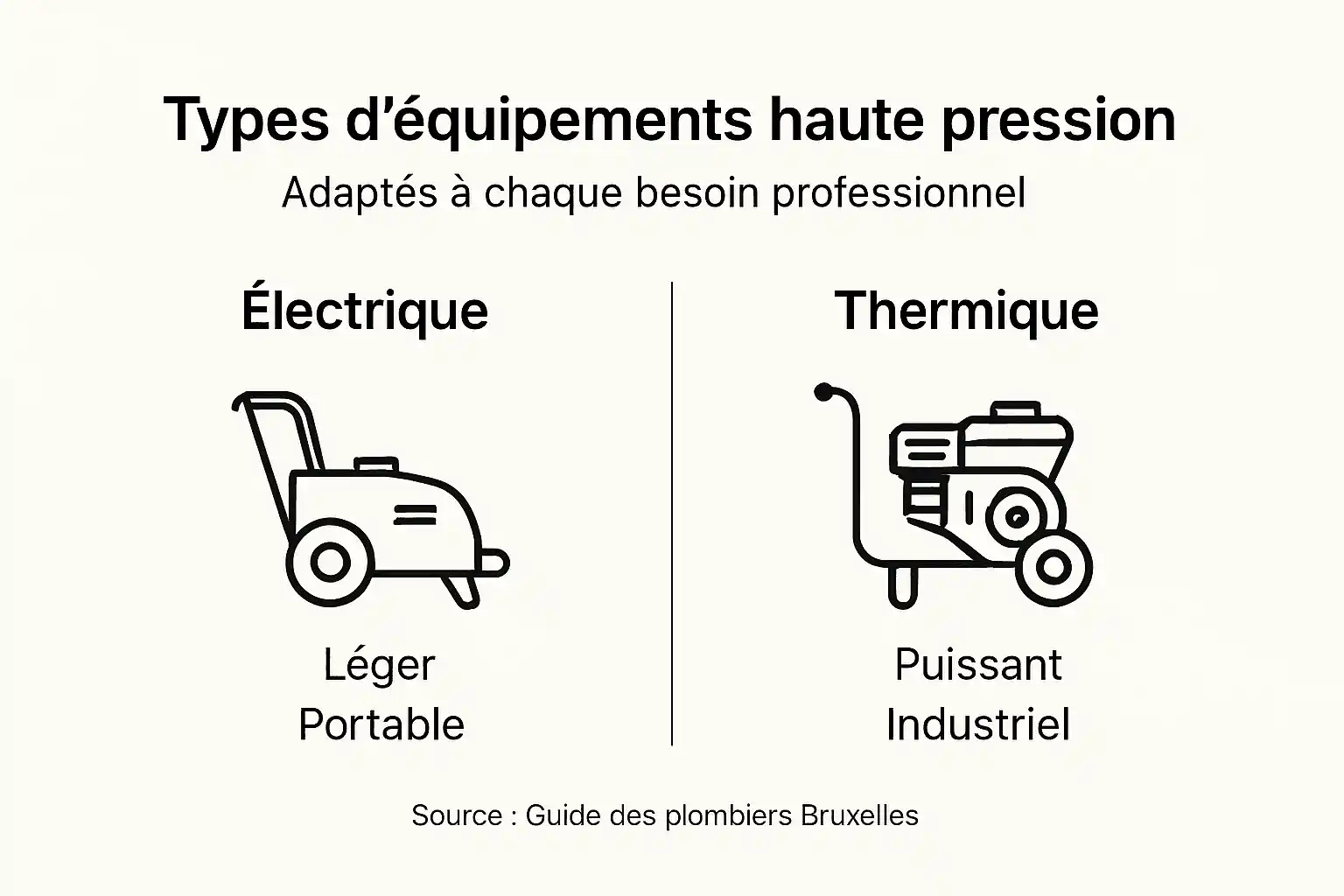Zoom sur les équipements indispensables pour le débouchage haute pression : découvrez notre infographie dédiée.