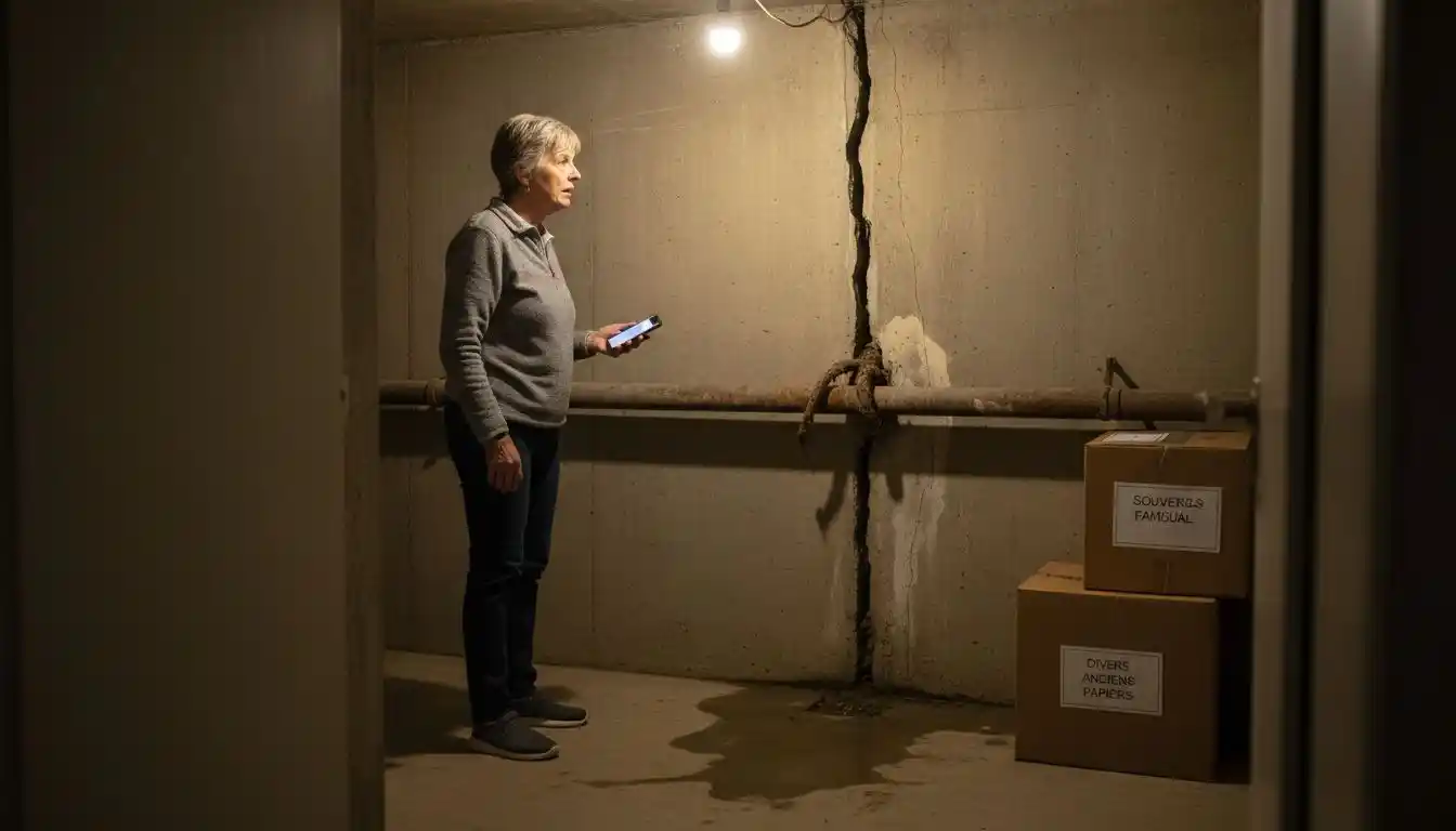 Fissures dans les murs et infiltrations de racines dans la maison