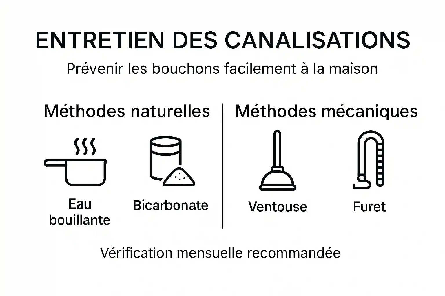 Guide illustré pour bien entretenir vos canalisations