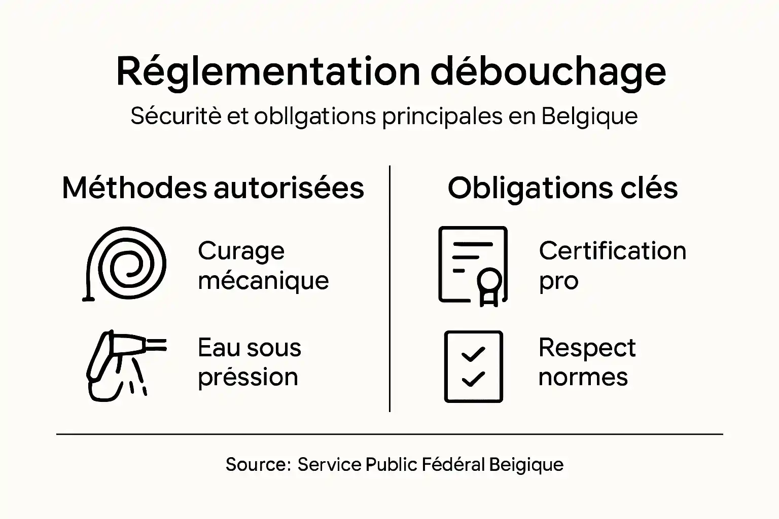Infographie : tout savoir sur les bonnes pratiques et les méthodes de débouchage en Belgique
