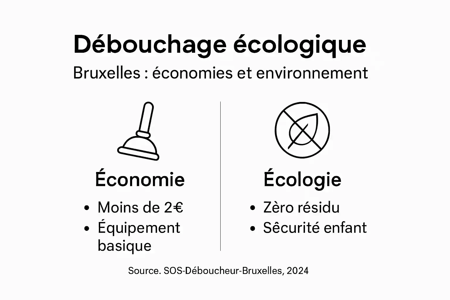 Infographie : les bénéfices écologiques et économiques du débouchage