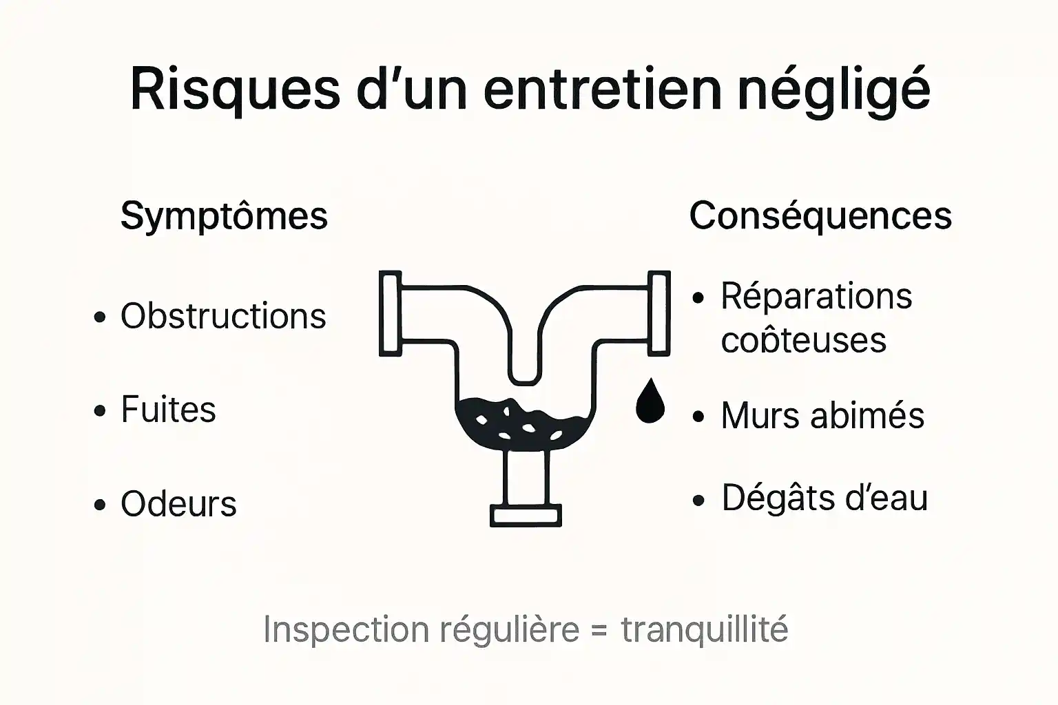 Infographie : les risques liés à un manque d’entretien de vos canalisations