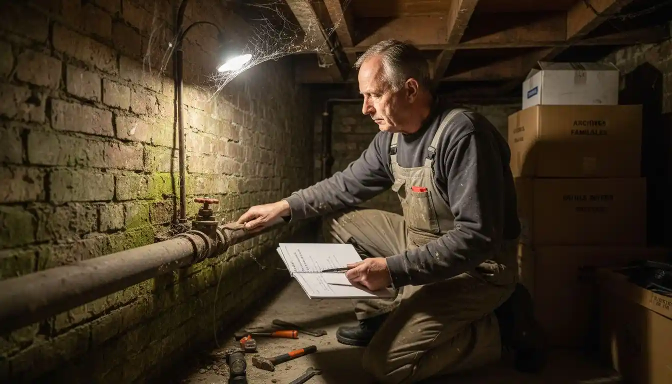 Spécialiste du contrôle des canalisations en fonte dans les caves anciennes