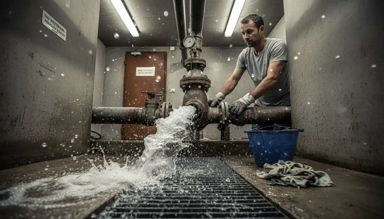 Un puissant jet d’eau permet de déboucher efficacement les canalisations enterrées.