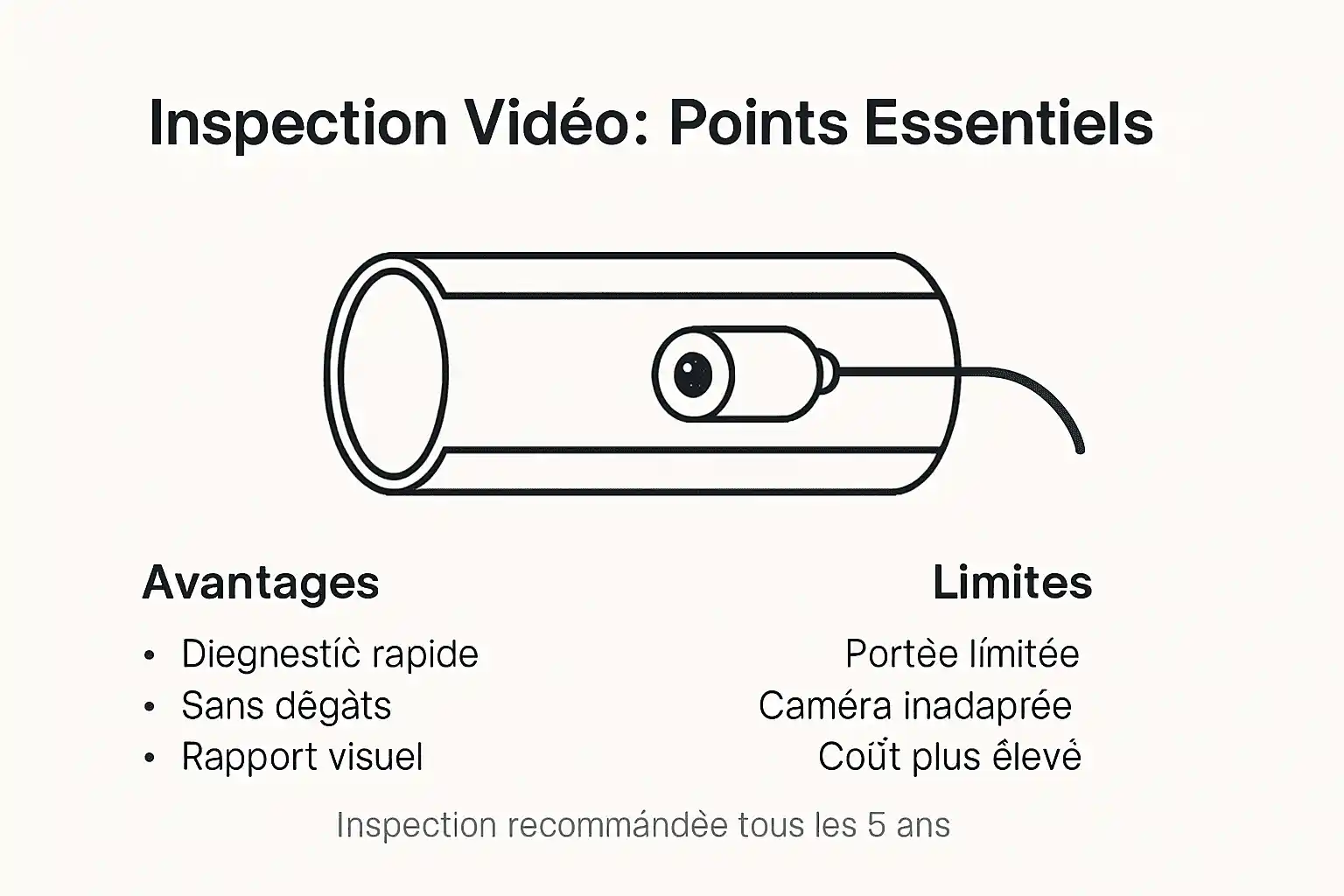 Visuel clair et moderne pour mieux comprendre l’inspection vidéo des canalisations